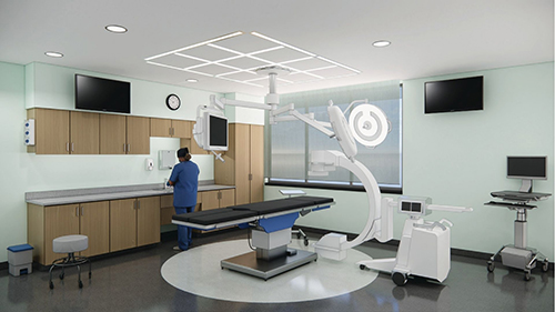 Rendering of a Patient Room at Stone Center