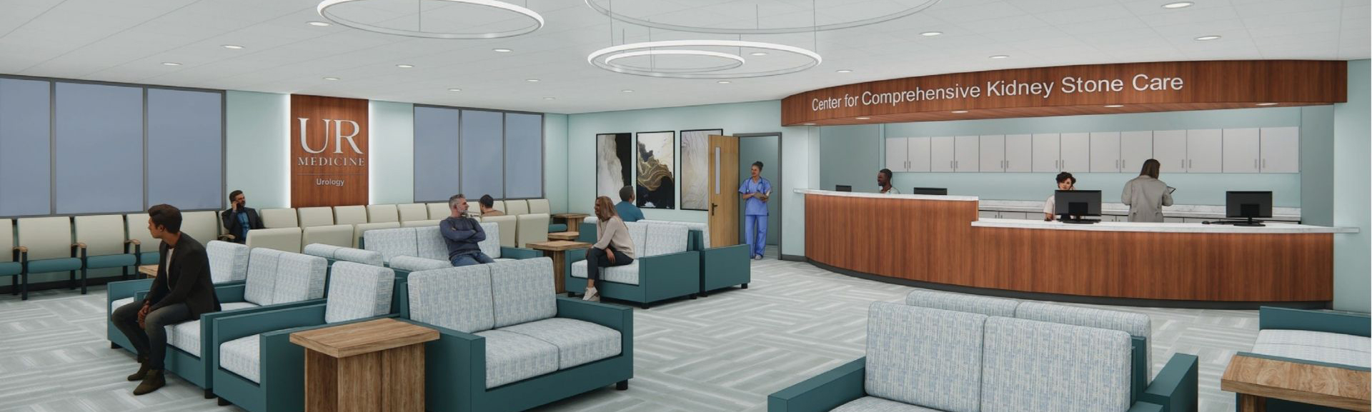 Rendering of the Stone Center Reception Area