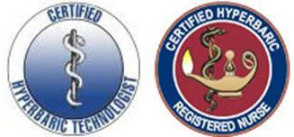 Certified Hyperbaric Technologist and Registered Nurse Badges
