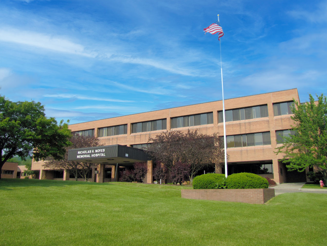 Noyes Memorial Hospital Main Entrance at 111 Clara Barton Street, Dansville, NY