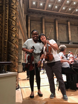 Monique Mendes and Patricia Sunwoo at Eastman Theatre