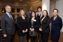 University of Rochester President Joel Seligman, with 2013 Diversity Award winners 