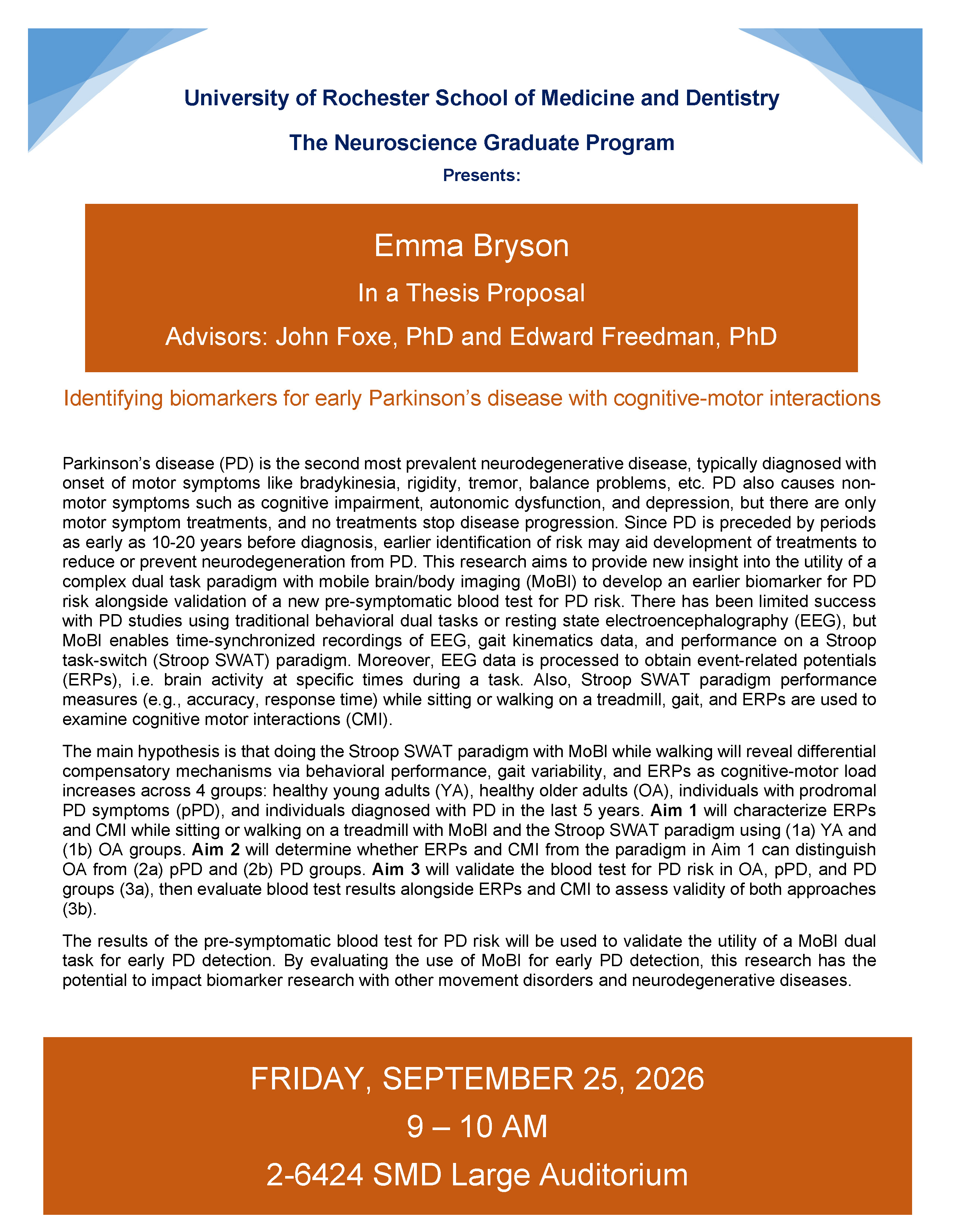 Emma Bryson Proposal Flyer