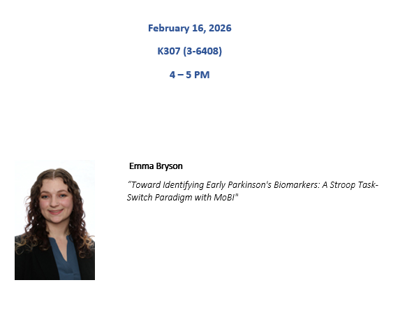 Flyer for February 16th lecture by Emma Bryson