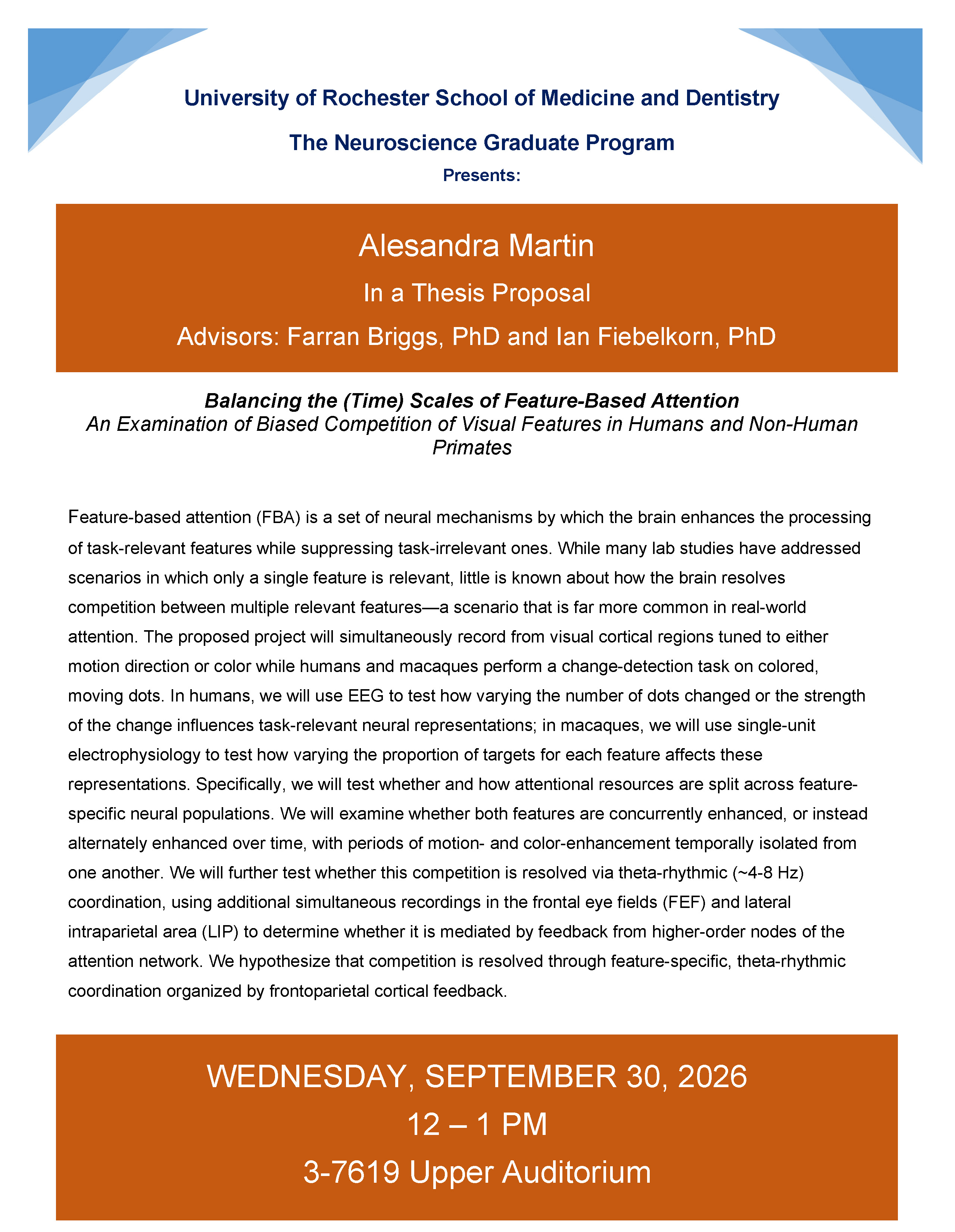 Flyer for Martin proposal