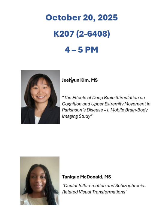 Speakers for Oct 20th