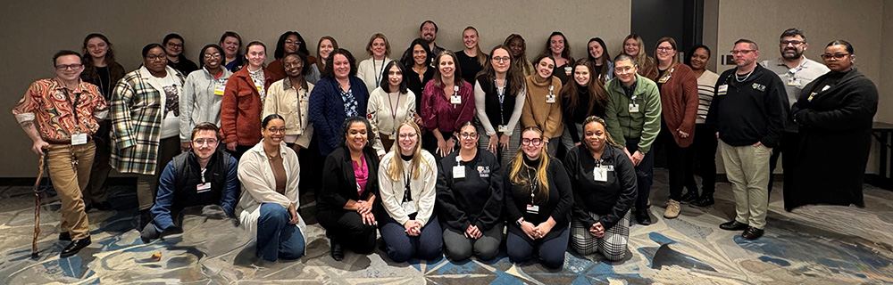 Large group of new staff & faculty