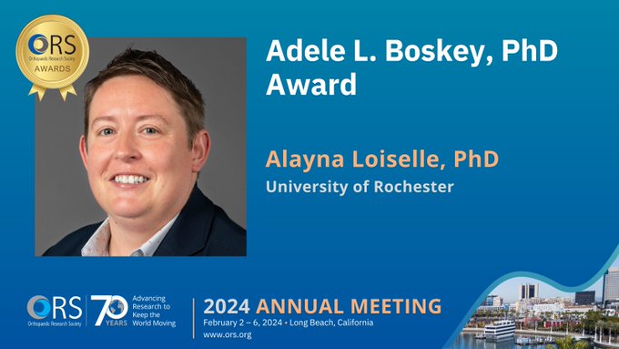 Adele L. Boskey, PhD Award - Alayna Loiselle PhD