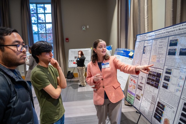 Sarah Wayson-Madejski presenting her poster