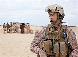 Photo of soldier in desert