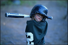 Child palying baseball