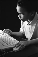 Child using computer